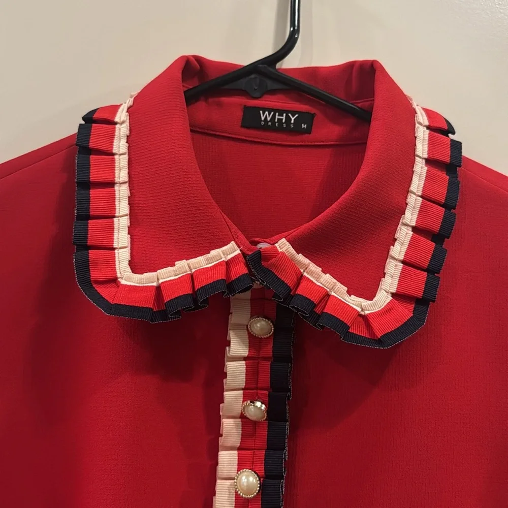 Vintage style red, white and blue dress ❤️🤍💙 - Picture 3 of 11